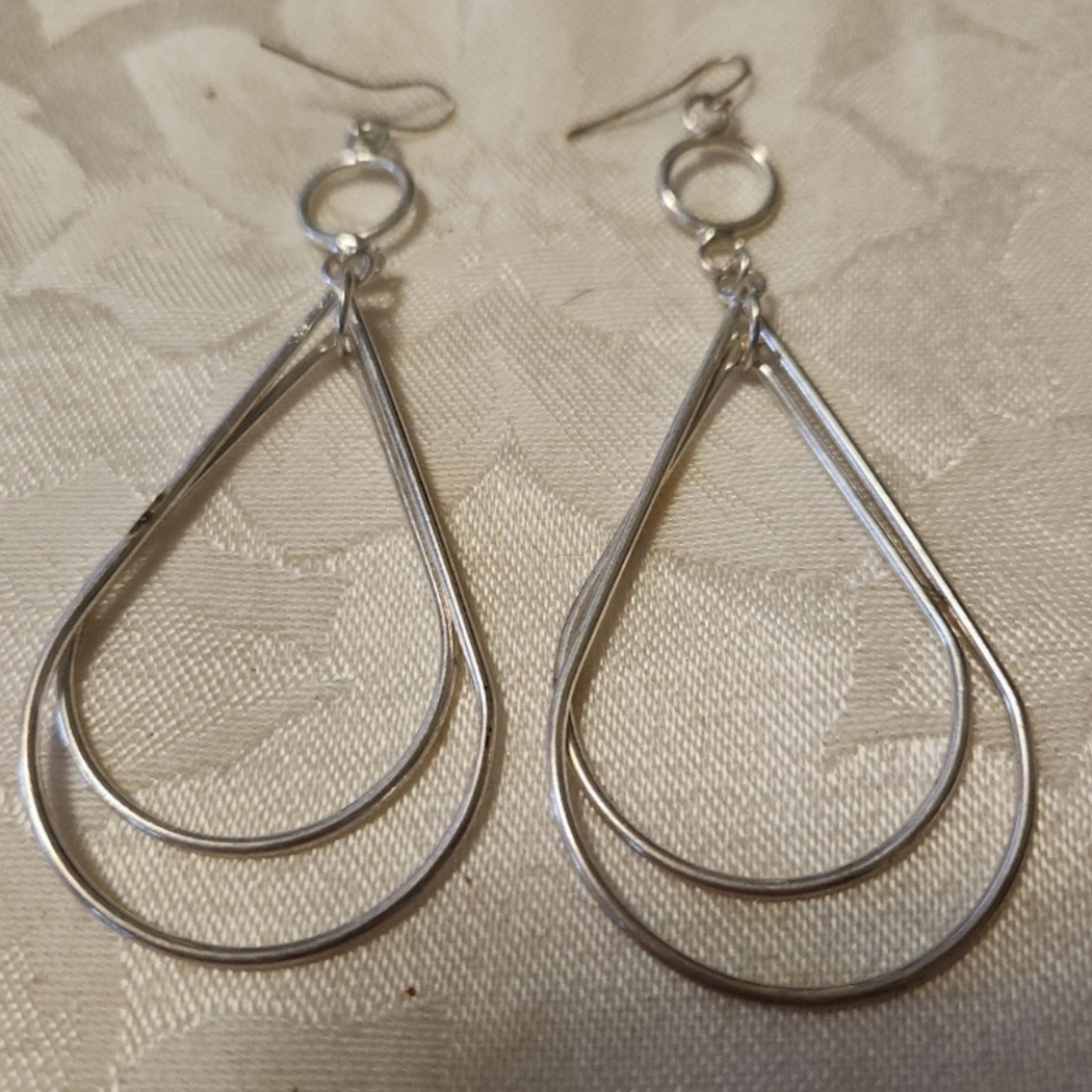 Silvertone Dangle Earrings